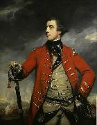 Sir Joshua Reynolds Oil on canvas portrait of British General John Burgoyne. oil painting artist